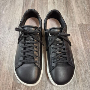 Birkenstock Black Leather Sneakers Size Men 9 ladies 11